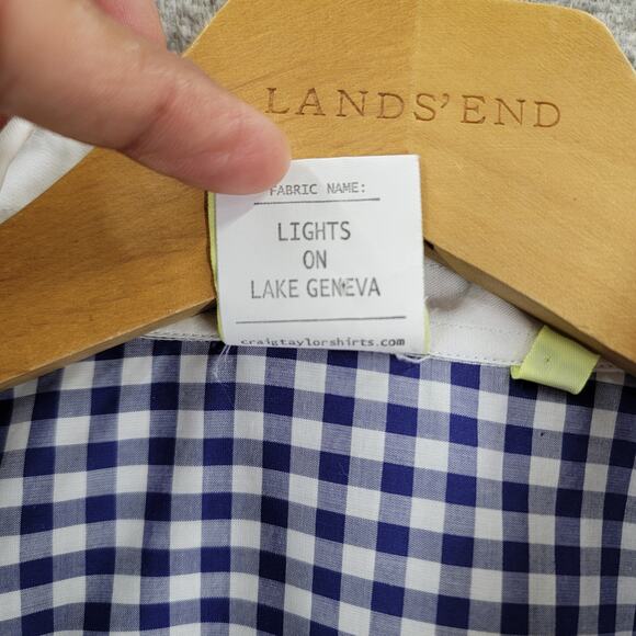 CRAIG TAYLOR MIA GINGHAM BUTTON SHIRT, SIZE L - Picture 4 of 10